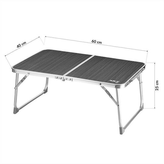 Nils Aluminium Campingmöbel Klapptisch 60x40cm Grau