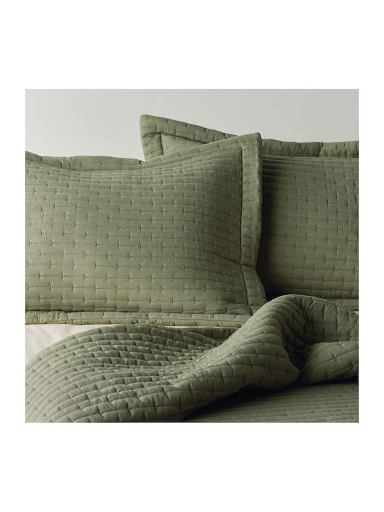 Kentia Mason Set Coverlets Single Microfiber Olive Green 160x240cm 2 Pieces