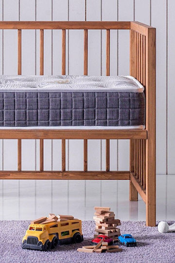 Натурален Детски Матрак За Количка Ортопедичен Сив 50x (70x130x10 См)