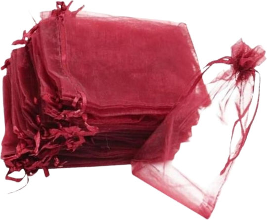Small Fabric Pouch For Gift Red 7x9cm 100 Pieces