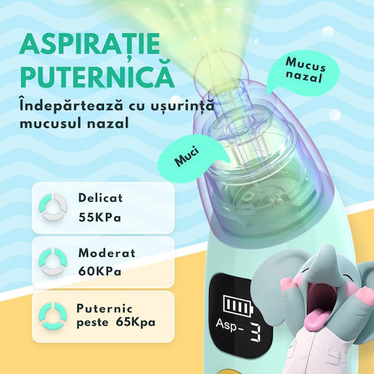 Qova Aspirator Nazal Electric pentru Sugari și Copii