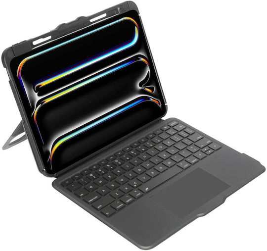 Targus Versavu Tastatur Folio Hülle Mit Hintergrundbeleuchtung Drahtlose Bluetooth 5.0 Qwerty Spanisch Schwarze