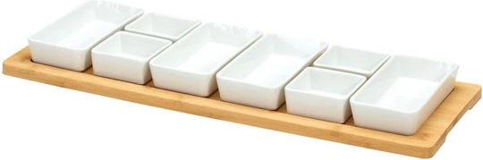 Excellent Houseware Ордьорвиера От Порцелан Бяла 9 Броя