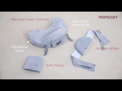 Momcozy Възглавница за Бременност и Кърмене Сива