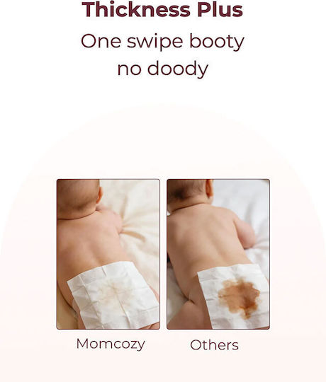 Momcozy Servetele Umede Bebelusi Cu 99% Apă Fără Alcool Fara Parabeni 12x12 Bucăți