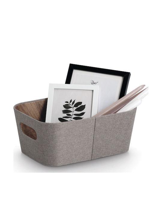 Paper Storage Box with Lid Gray 26x18x11cm