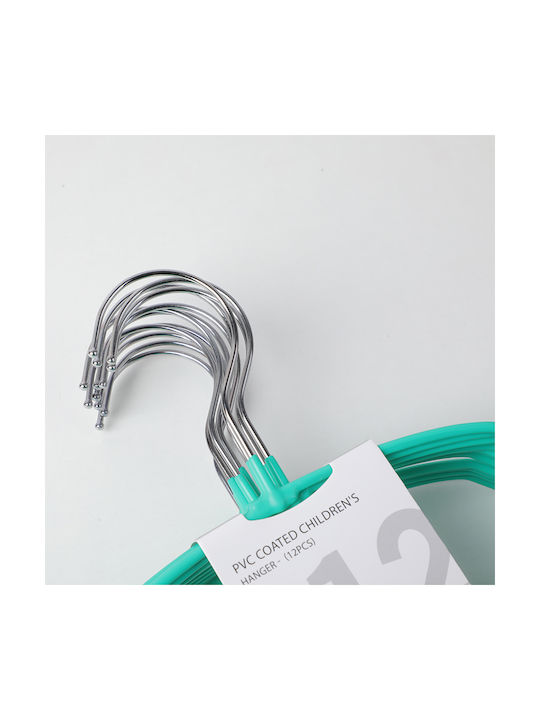 Kids Wall Hanger Multi Hook Plastic Green 12 Pieces