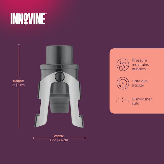 Innovine 12010 Πώμα Συντήρησης Σαμπάνιας & Αφρώδους Οίνου Αντλία Πίεσης