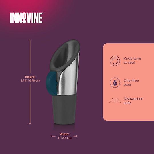 Innovine 12004 Στόμιο Ροής & Πώμα Κρασιού 2--1 Διακόπτη Σφράγισης