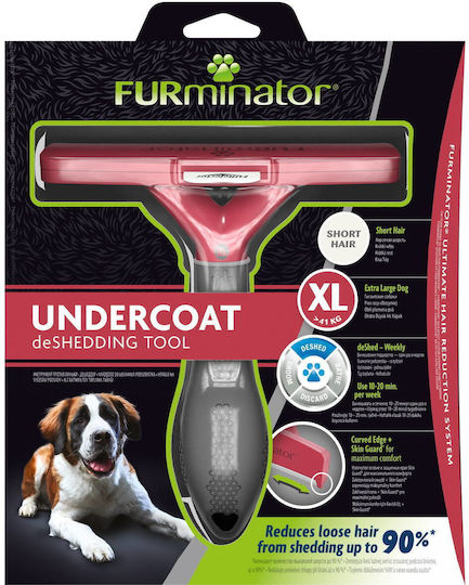 FURminator Χτένα XLarge / Small για Κοντότριχους Σκύλους για Περιποίηση Τριχώματος Μαύρη