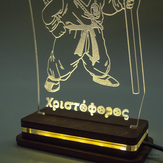 World of Wood Decorative Table Lamp Dragonball Son Goku Kid LED 23x12cm