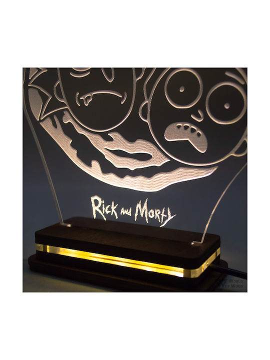 World of Wood Decorative Table Lamp Rick And Morty Portal LED 19x16cm