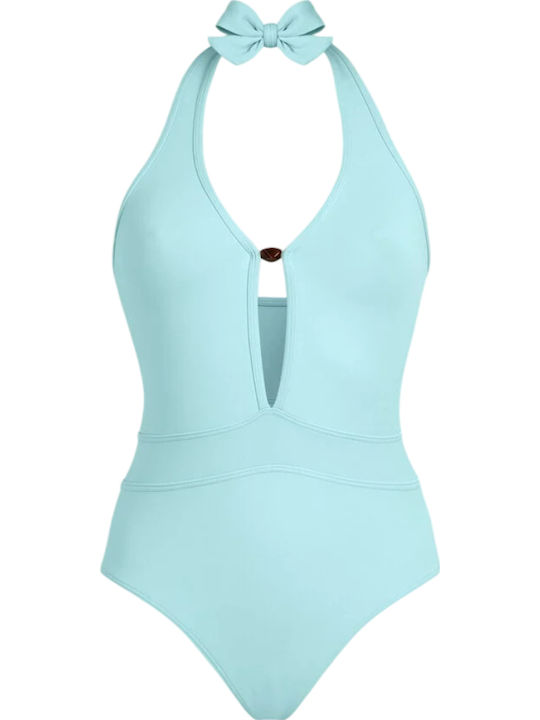 One Piece Swimsuit Light Blue