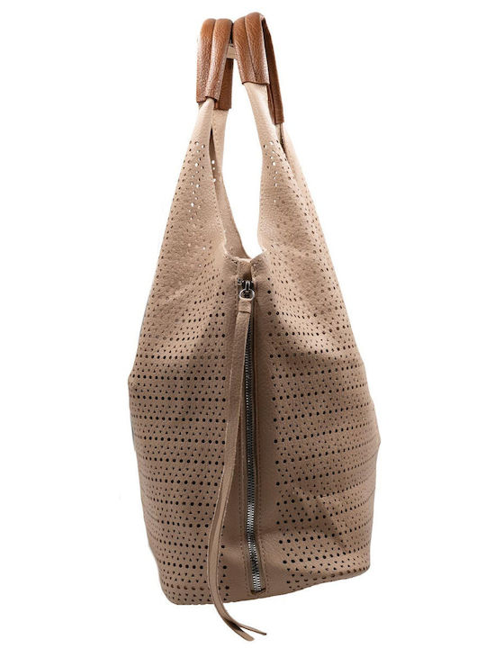 Set Damen Tote-Tasche Beige
