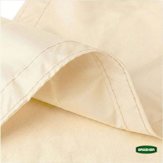Grasher Pânză De Umbrire Pătrată Ecru Cu Inele 5x5m 180gr/m²