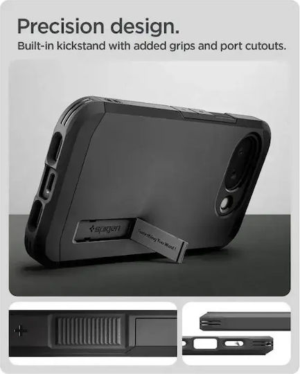 Spigen Tough Armor Mag Fit Rückseite Silikon Kunststoff Schwarz Google Pixel 10a