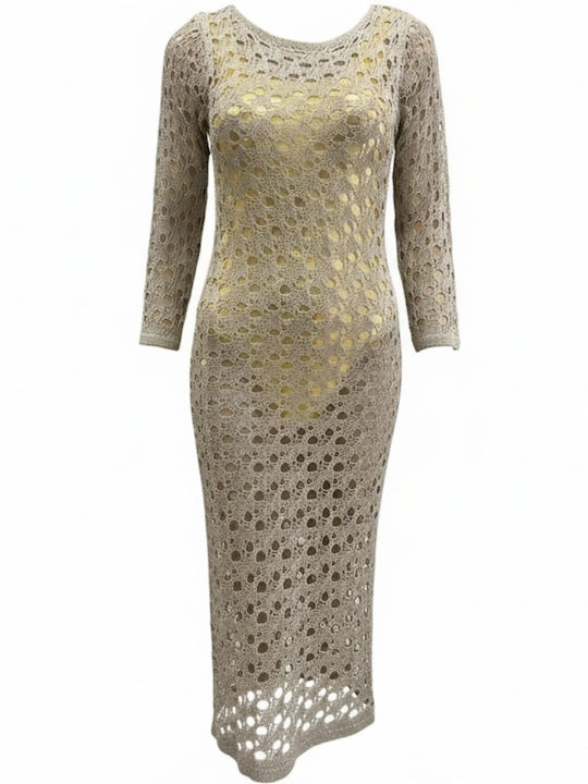 Modern Ocean Women's Maxi Beach Dress Gold Gold