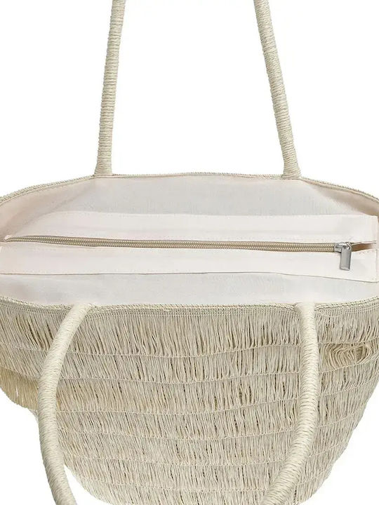 Straw Women's Shoulder Bag Ecru