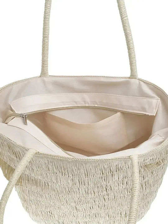 Straw Women's Shoulder Bag Ecru