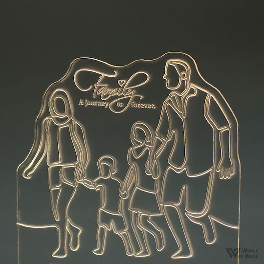 World of Wood Декоративно Осветително Тяло Family Forever Two Childrens LED 17x19см