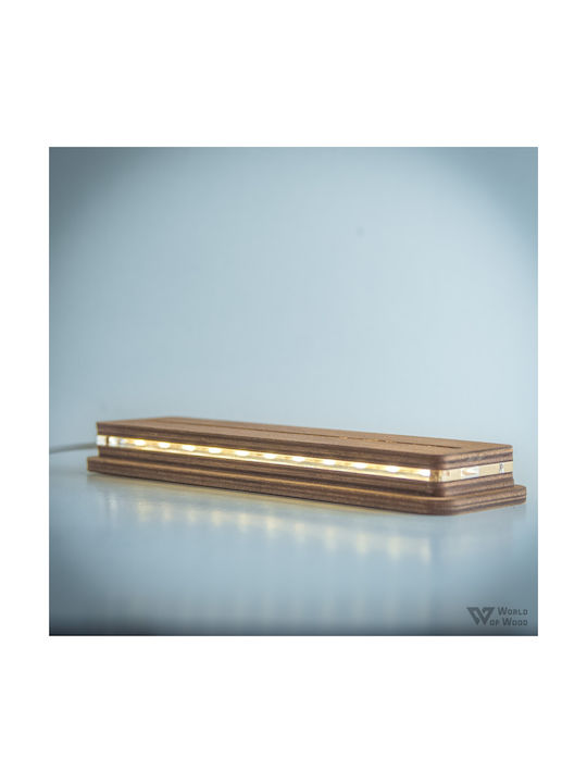 World of Wood Decorative Table Lamp Heart Infinity LED Warm White Love 21x20cm