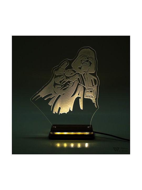 World of Wood Διακοσμητικό Φωτιστικό Darth Vader LED 20x17εκ.