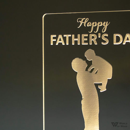 World of Wood Декоративно Осветително Тяло Father's Day LED 19x11см