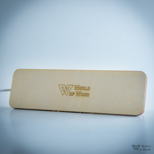 World of Wood Διακοσμητικό Φωτιστικό To The Moon And Back LED Θερμό Λευκό Love 20x18εκ.
