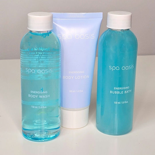 Set Cadou Spa Pentru Femei Oasis Prosop Gel De Duș Loțiune De Corp Sare De Baie