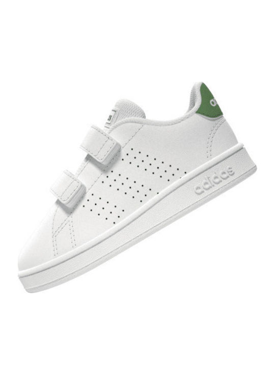 Advantage Lifestyle Court Kids Sneakers with Hoop & Loop Closure Cloud White / Green / Core Black