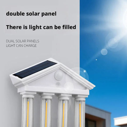 Waterproof Wall Mounted Solar Light Warm White 3000K with Photocell IP65