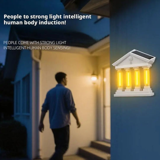Waterproof Wall Mounted Solar Light Warm White 3000K with Photocell IP65