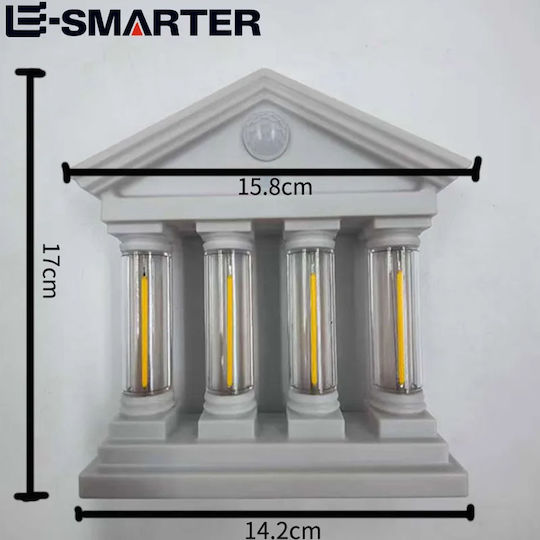 Waterproof Wall Mounted Solar Light Warm White 3000K with Photocell IP65