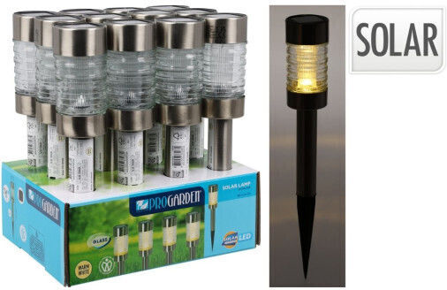 Koopman Spiked Solar Light with Warm White Light 6.2x26cm