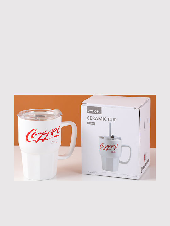 Φλιτζάνι Καφέ Κεραμικό Καφέ 500ml