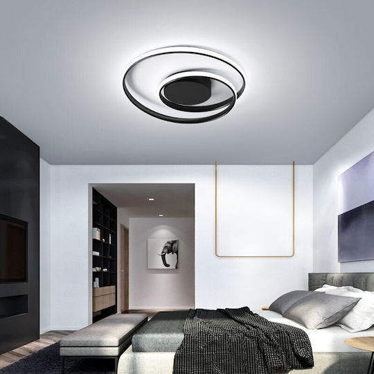 Home Lighting Lici Πλαφονιέρα Οροφής 50εκ. Μαύρη με Ενσωματωμένο LED