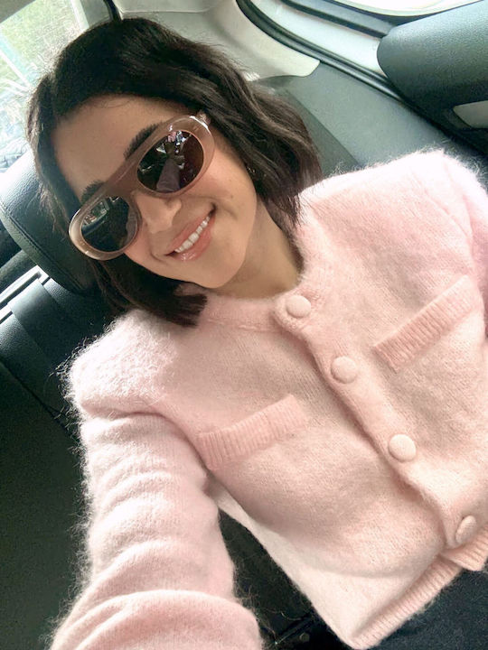 AV Sunglasses Lexi Ochelari De Soare Unisex Cu Ramă Bej Din Plastic Și Lentile Bej