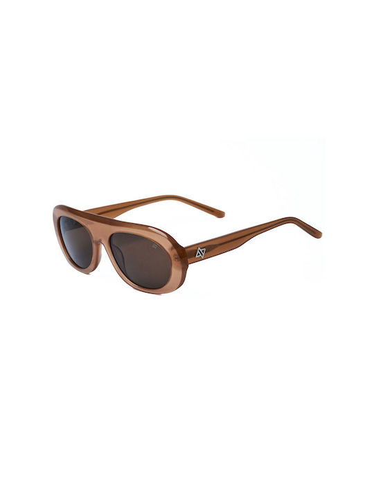 AV Sunglasses Lexi Ochelari De Soare Unisex Cu Ramă Bej Din Plastic Și Lentile Bej