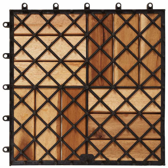 vidaXL Material for Garden Flooring Made of Wood 30x30cm 10 Pieces