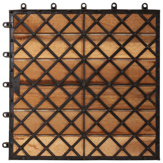 vidaXL Material for Garden Flooring from Wood 30x30cm 10 Pieces