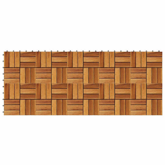 vidaXL Material for Garden Flooring Made of Wood 30x30cm 10 Pieces