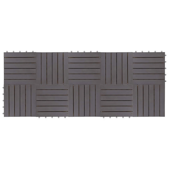 vidaXL Material for Garden Flooring from Wood 30x30cm 10 Pieces