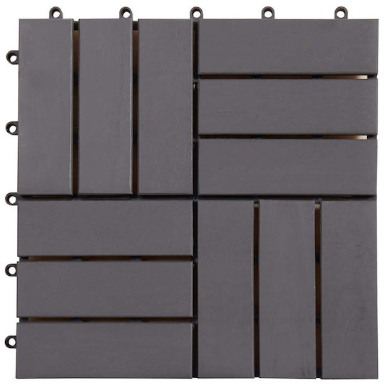 vidaXL Material for Garden Flooring from Wood 30x30cm 10 Pieces