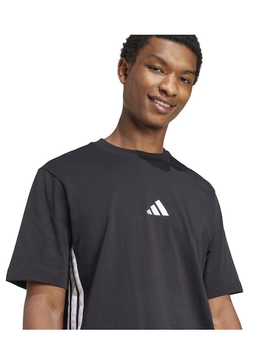Essentials 3-Streifen Sportliches T-Shirt Schwarz