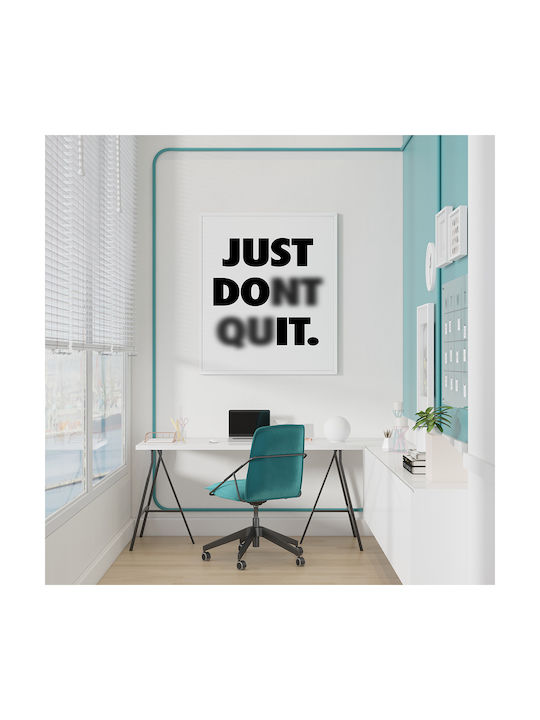 Quote Poster Just Dont Quit Pq172 21cm X 30cm Frame Natural Wooden Beige