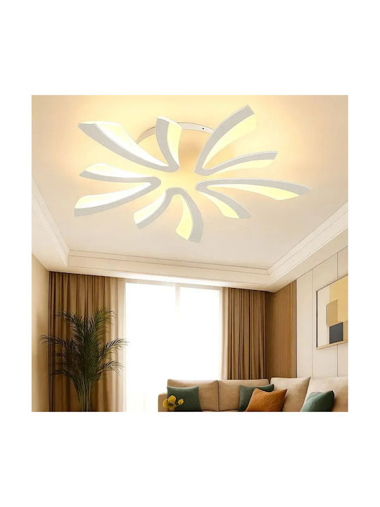 Deckenleuchte Weiß Modern Integrierte LED Fünffach Dreifarbige Weiß 65x15cm Deckenleuchte Weiß Modern Integrierte LED Fünffach Dreifarbige Weiß 65x15cm