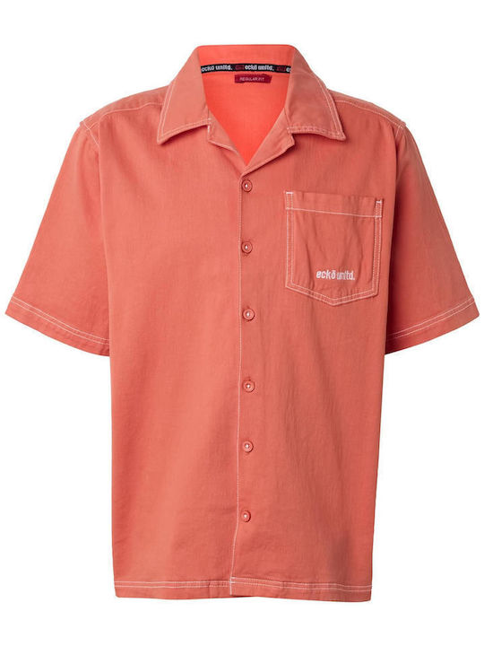 Short Sleeve Shirt in Wide Line Cherrytomato