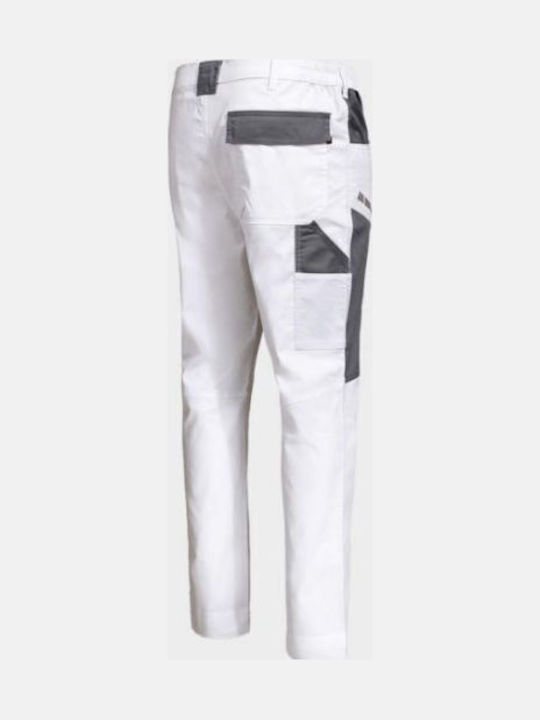 Stenso Stretch Pantaloni de Lucru Albi