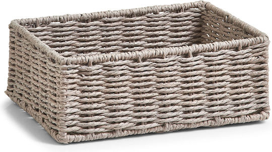 Spitishop Grey Storage Basket 24x18cm 2 Pieces