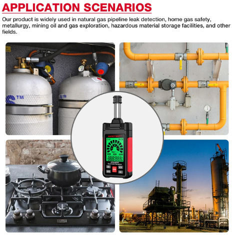 Habotest HT609 Gas Meter CH4 / C3H8 / C4H10 / CO / NH3 / C3H6O / LEL